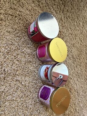 Threshold Pink Scented Tin Candle with Gold Lid